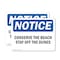 Signmission Conserve The Beach Stay Off The Dunes, 14 in W x Rectangle, Plastic OS-2PACK-NS-P-1014-L-10791 - alternate 1